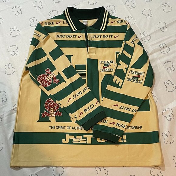 Nike Other - Nike Printed Contrast Stripe Polo Shirt, Green